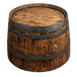 Wine Barrel End Table for event rentals in Fort Collins