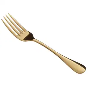 Gold Dessert / Salad Fork with high-shine luxury finish for modern event rentals